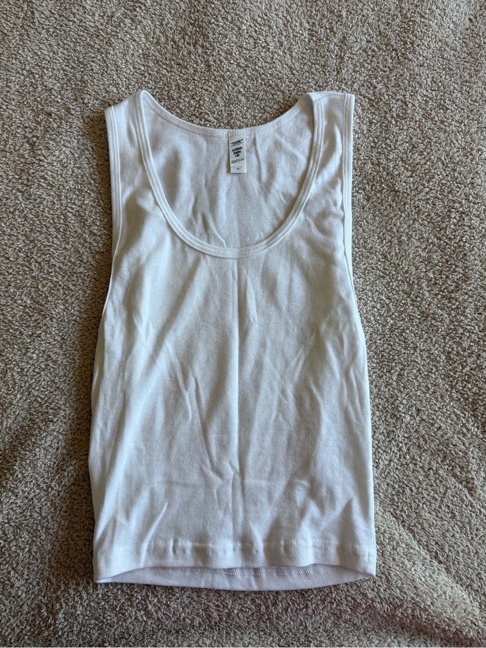 Los Angeles Apparel White Scoop Neck Tank Top
